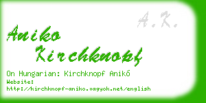 aniko kirchknopf business card